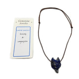 Pendant - Lapis Wolf Head