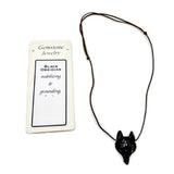 Pendant - Black Obsidian Wolf Head