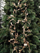 Leaf Garland - 6' Glitter (Champagne)