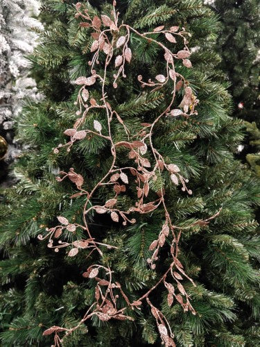 Leaf Garland - 6' Glitter (Rose Gold)