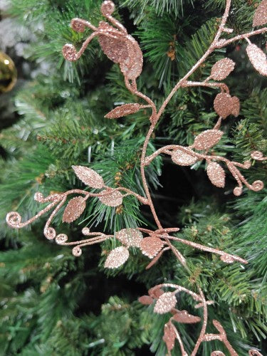 Leaf Garland - 6' Glitter (Rose Gold)