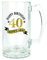 40TH WOOD BOX GIFT SET - 490ML STEIN