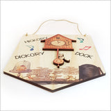 Wall Art - Printed Pine Flag: Hickory Dickory Dock