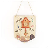 Wall Art - Printed Pine Flag: Hickory Dickory Dock