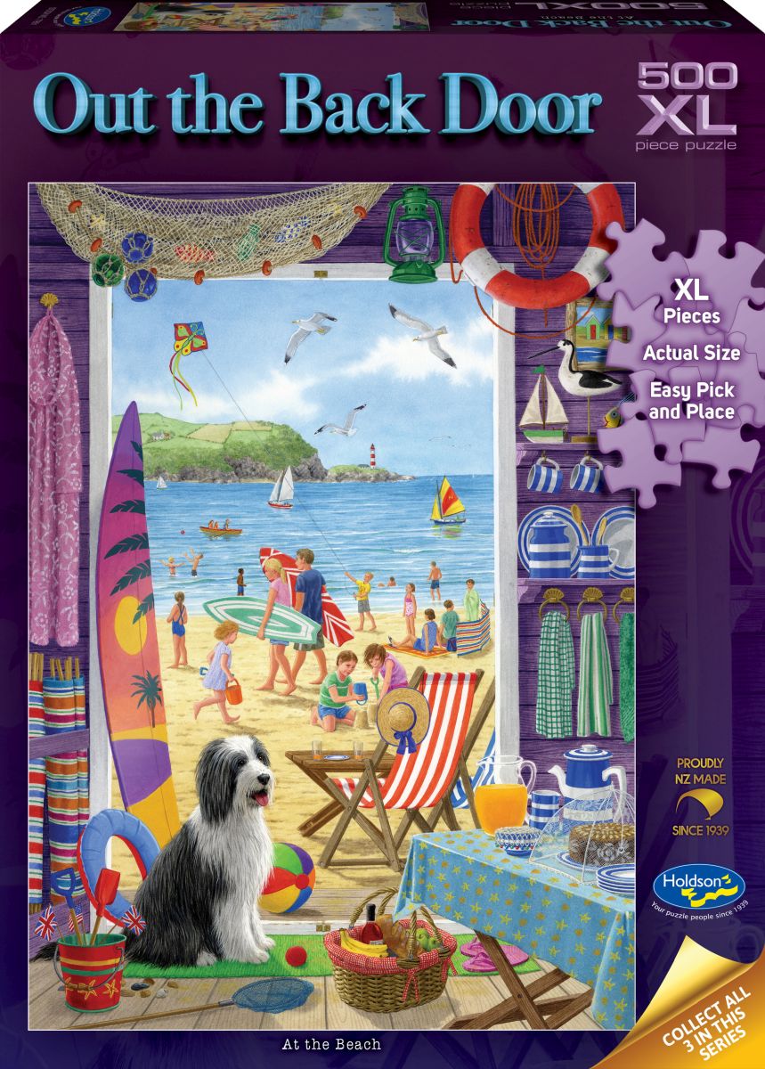 Out the Back Door at the Beach XL Holdson 500pc Jigsaw Puzzle