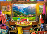 The Travelers Window Switzerland Train Ride Holdson 1000pc Jigsaw Puzzle