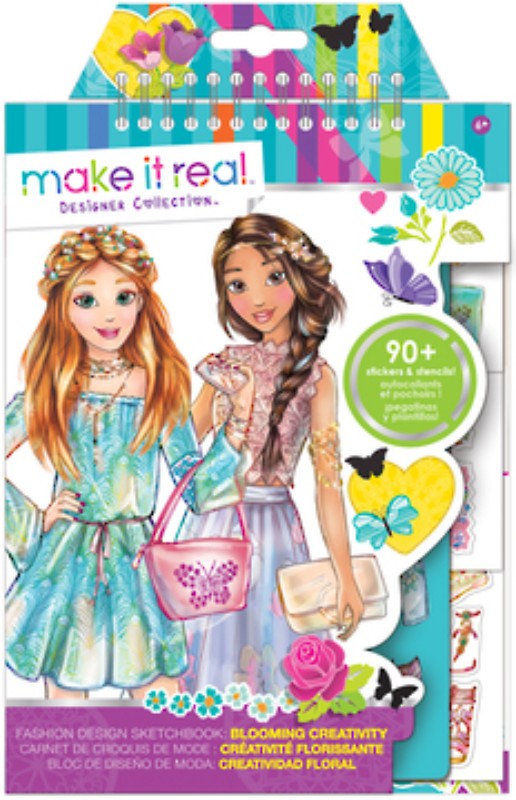 Make It Real - Fashion Design Sketchbook - Blooming Creativity (Purple)