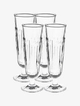 Hottie Jollie 4-Piece Champagne Flutes - Clear