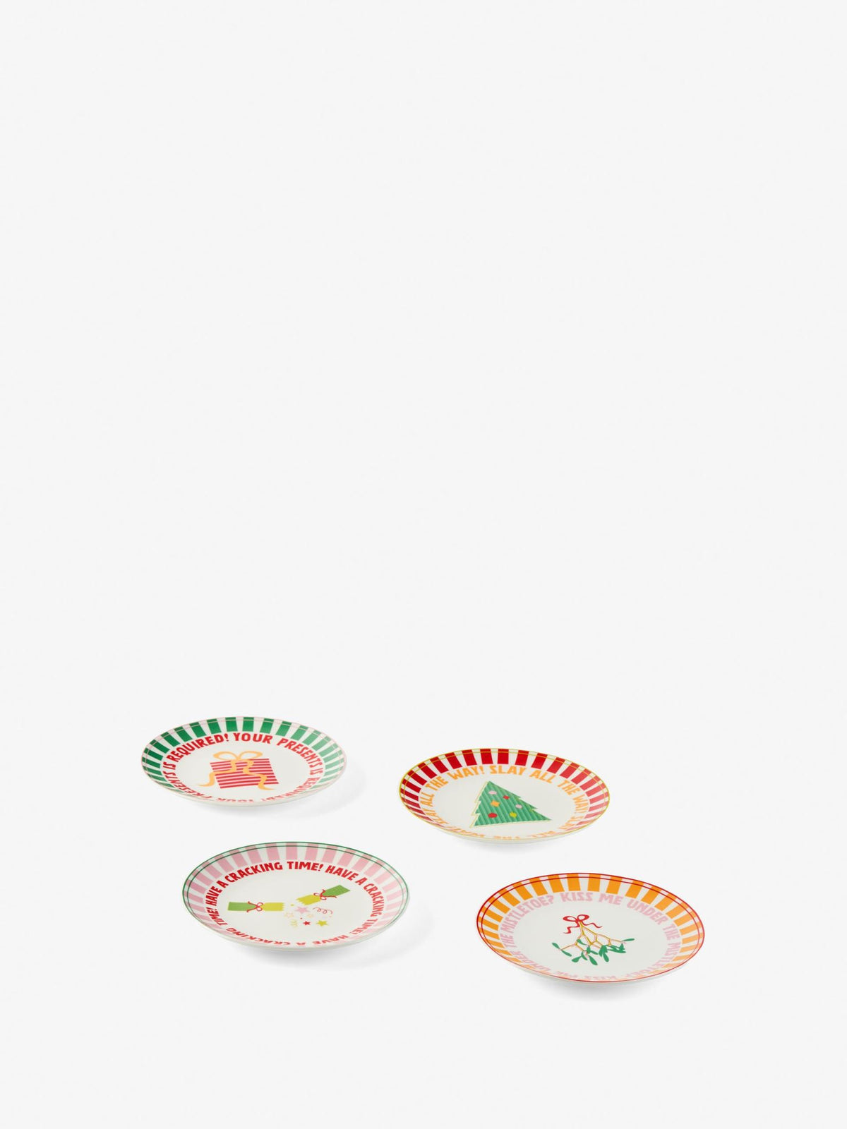 Hottie Jollie Multi 4-Piece Side Plates