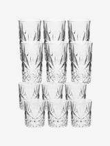 Hottie Jonnie Traditional 12-Piece Glass Set - Clear
