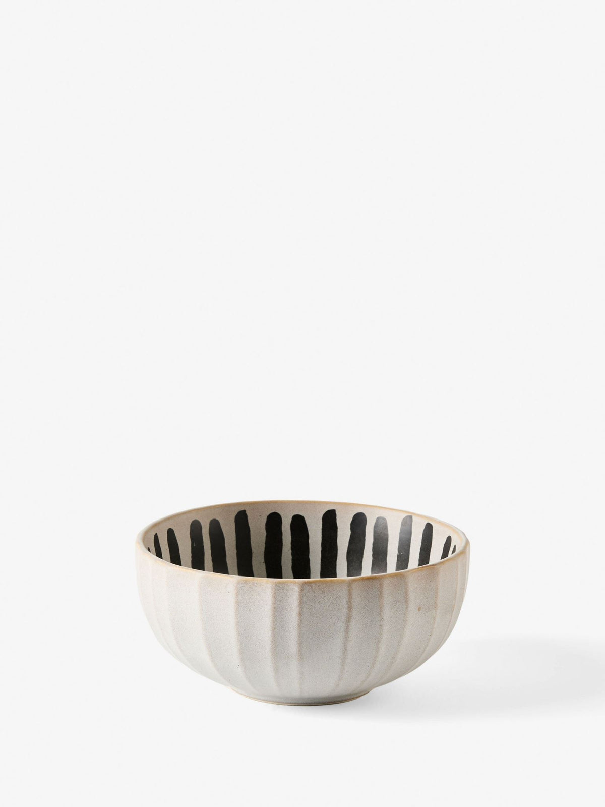 Hottie Kimmie Long Stripe Noodle Bowl - Black