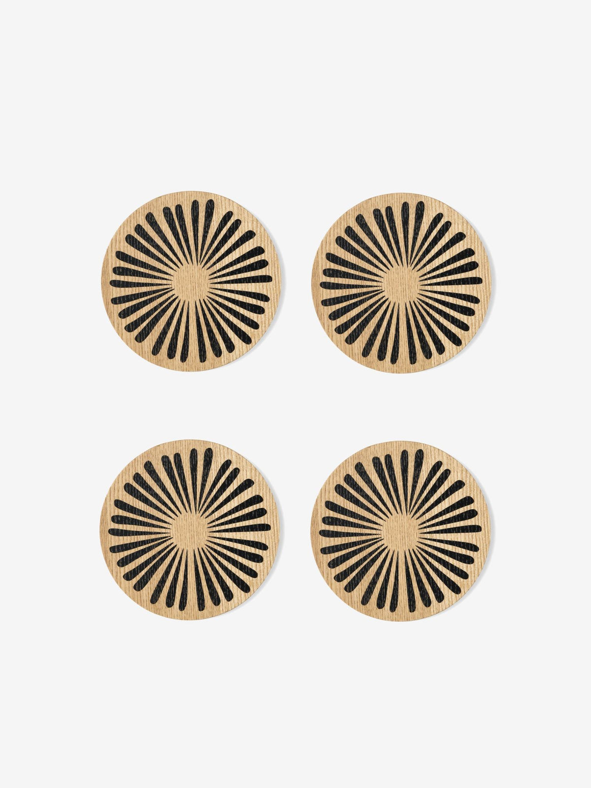 Hottie Kimmie Black 4-Piece Coaster Set - Black