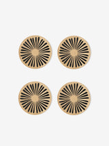 Hottie Kimmie Black 4-Piece Coaster Set - Black