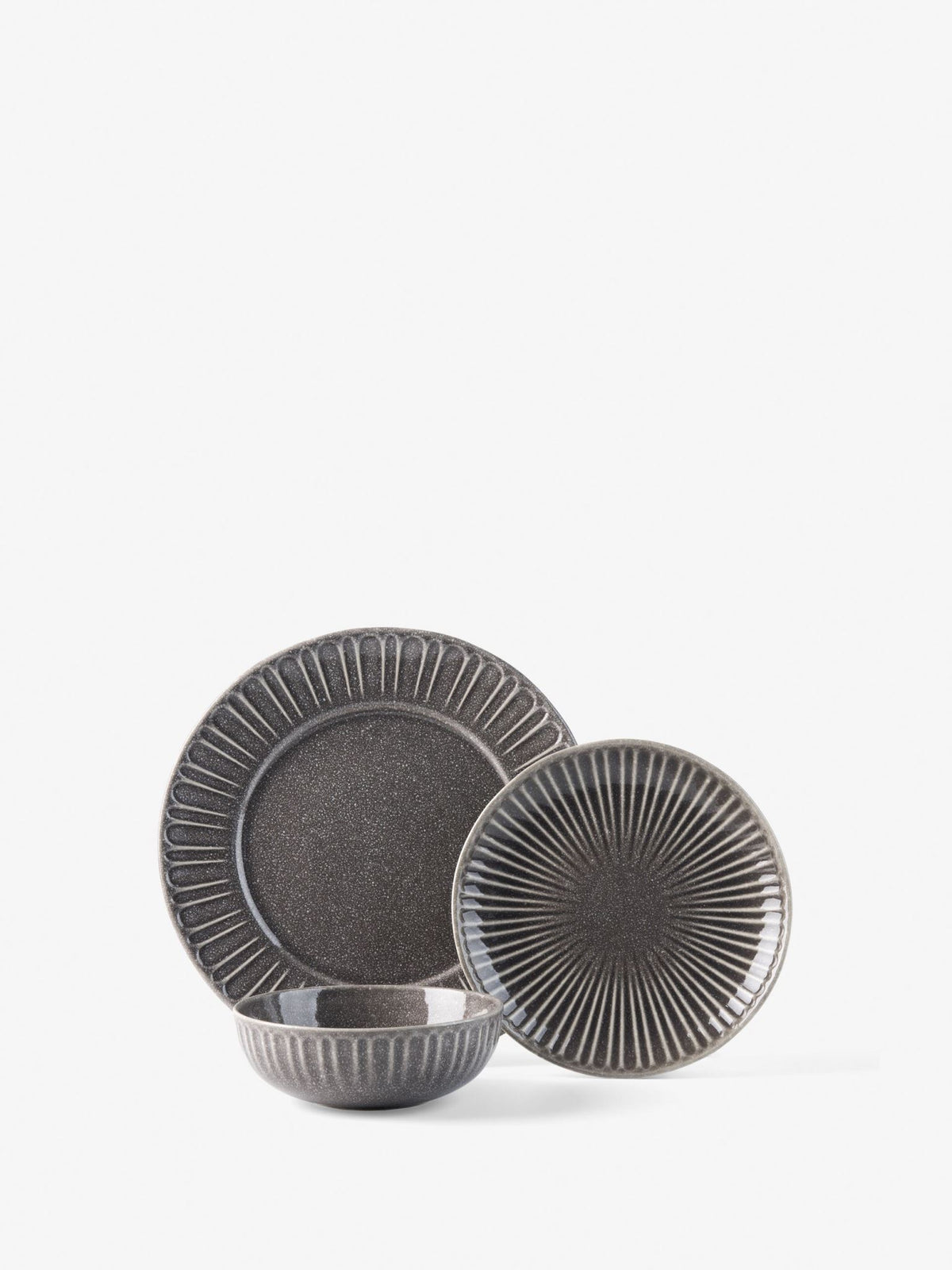 Hottie Laurie Grey 12-Piece Dinner Set - Grey
