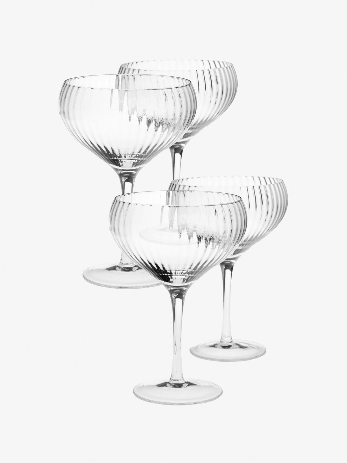Hottie Ollie 4-Piece Coupe Glass Glass Set - Clear