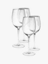 Hottie Ollie 4-Piece Red Wine Glass Set - Clear