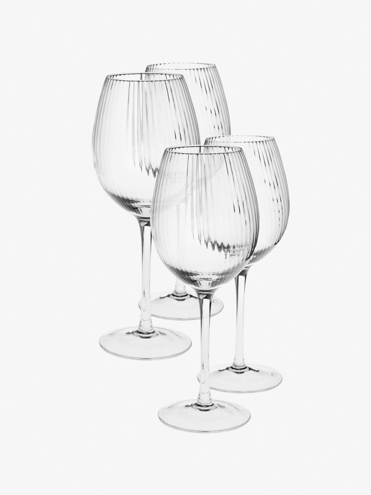 Hottie Ollie 4-Piece White Wine Glass Set - Clear
