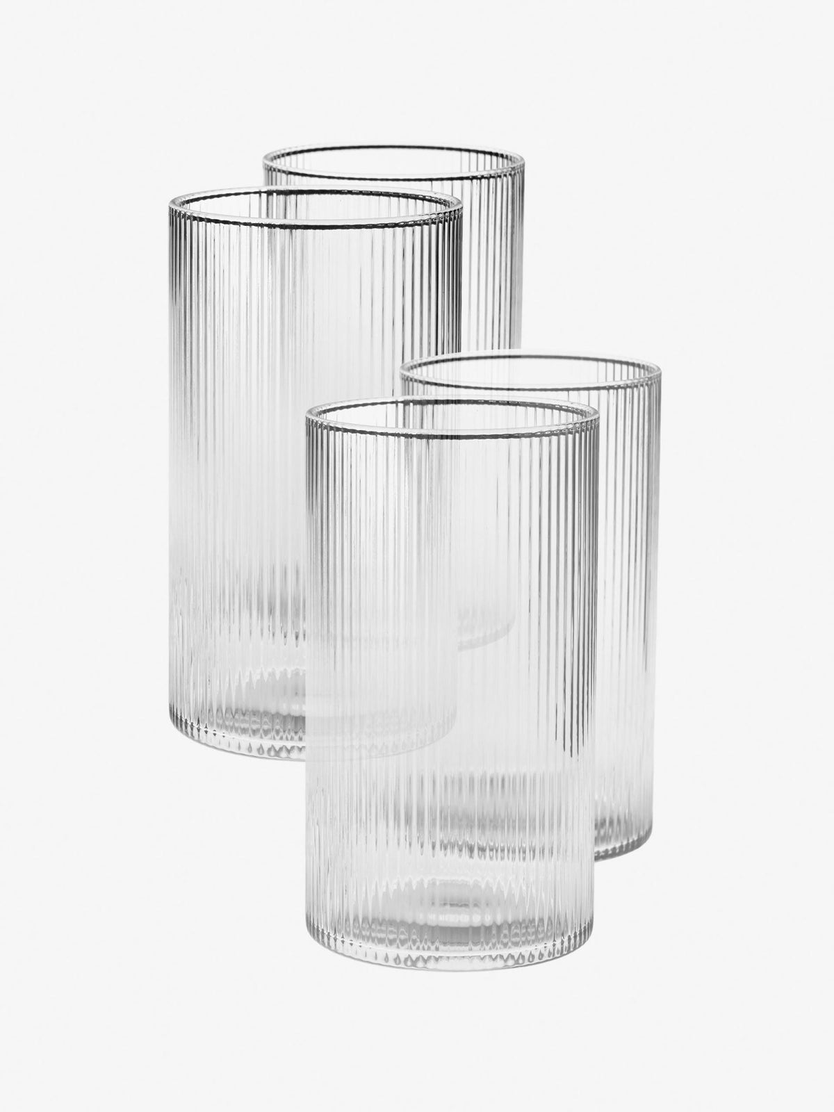Hottie Sadie 4-Piece High Ball Set - Clear