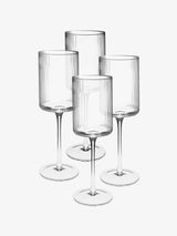 Hottie Sadie 4-Piece Wine Glass Set - Clear