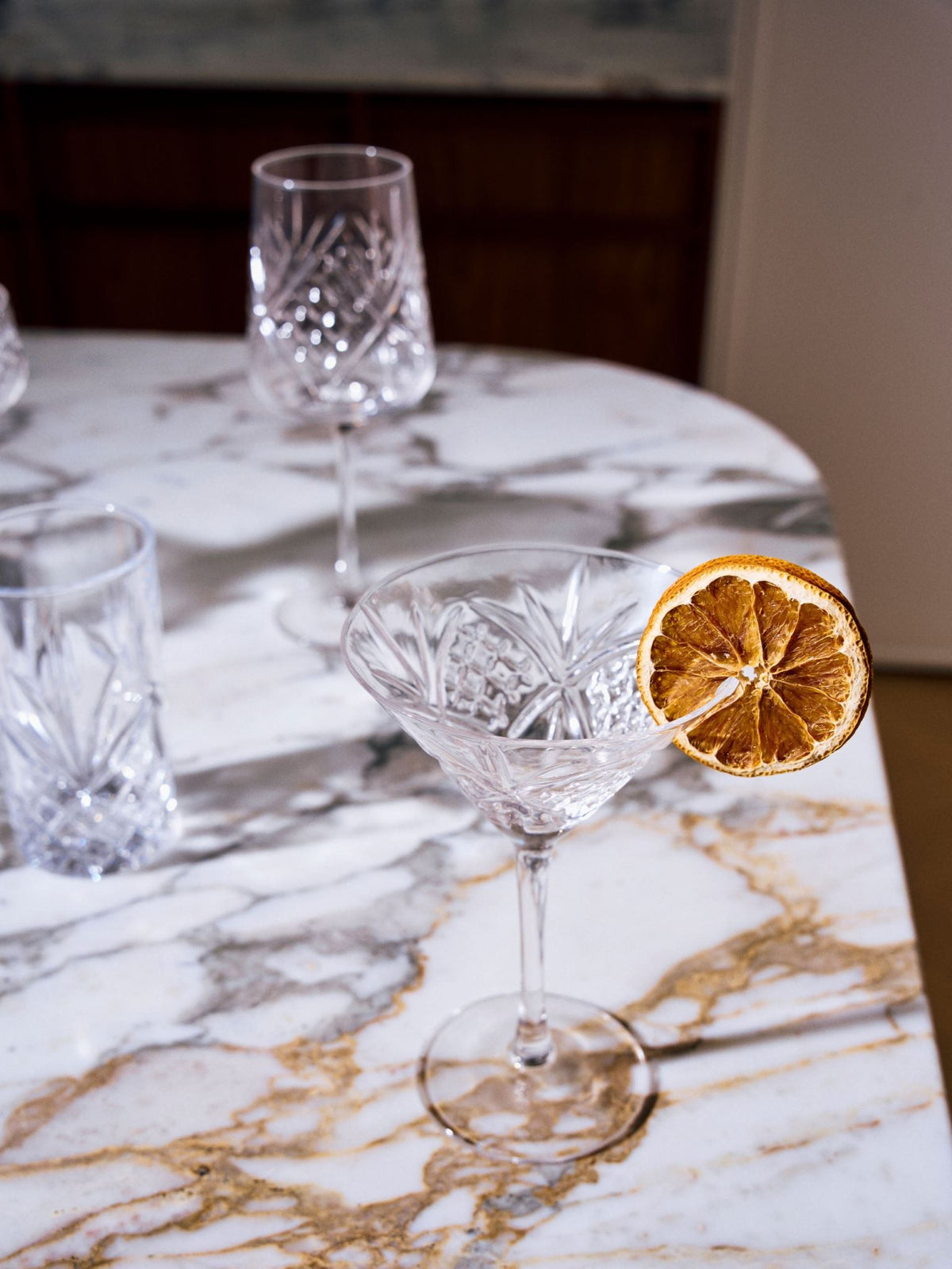 Hottie Jonnie Traditional 4-Piece Martini Glass Set - Clear