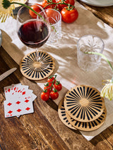 Hottie Kimmie Black 4-Piece Coaster Set - Black