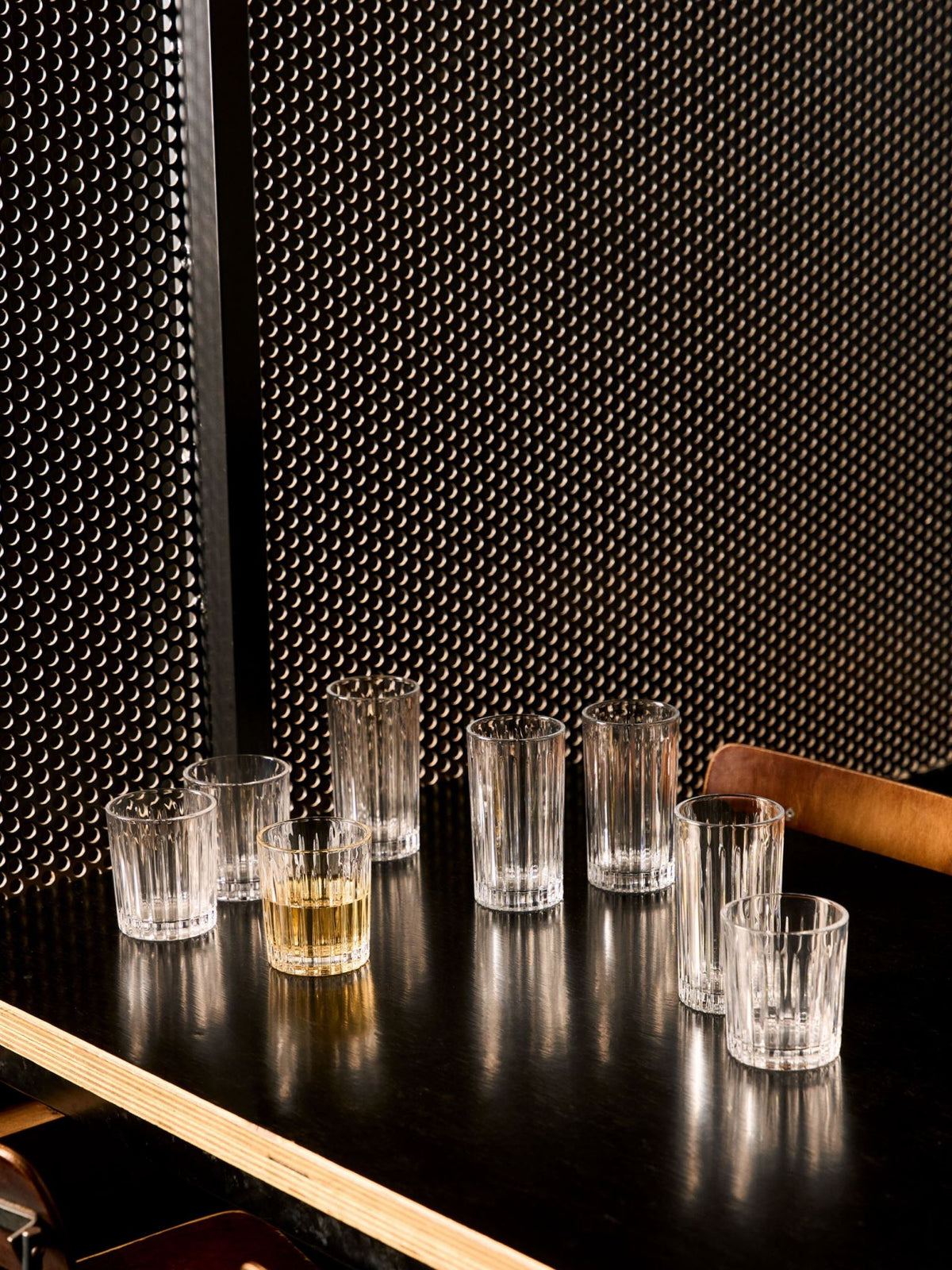 Hottie Jonnie Linear 12-Piece Glass Set - Clear