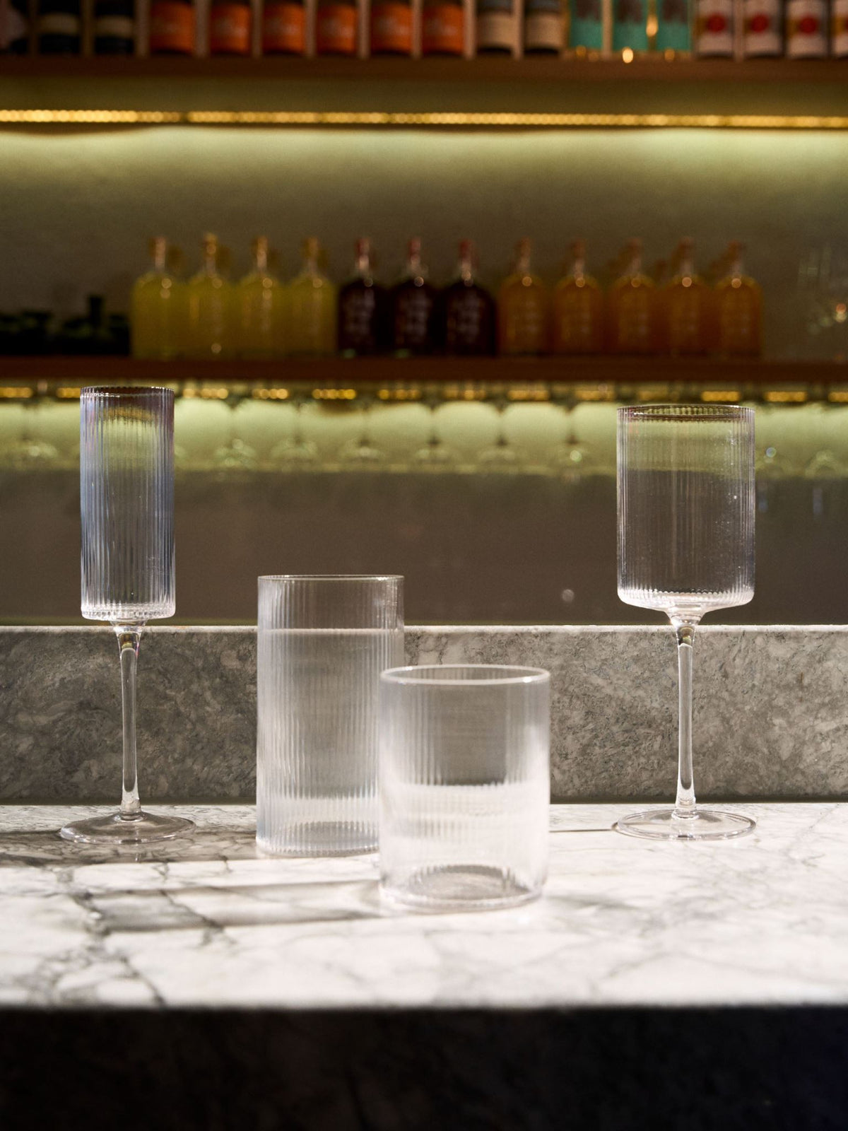 Hottie Sadie 4-Piece Champagne Flute Set - Clear