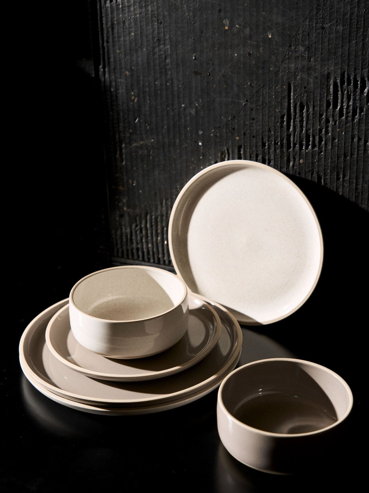 Hottie Lucie Cream Speckle 12-Piece Dinner Set - Cream Speckle