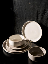 Hottie Lucie Cream Speckle 12-Piece Dinner Set - Cream Speckle