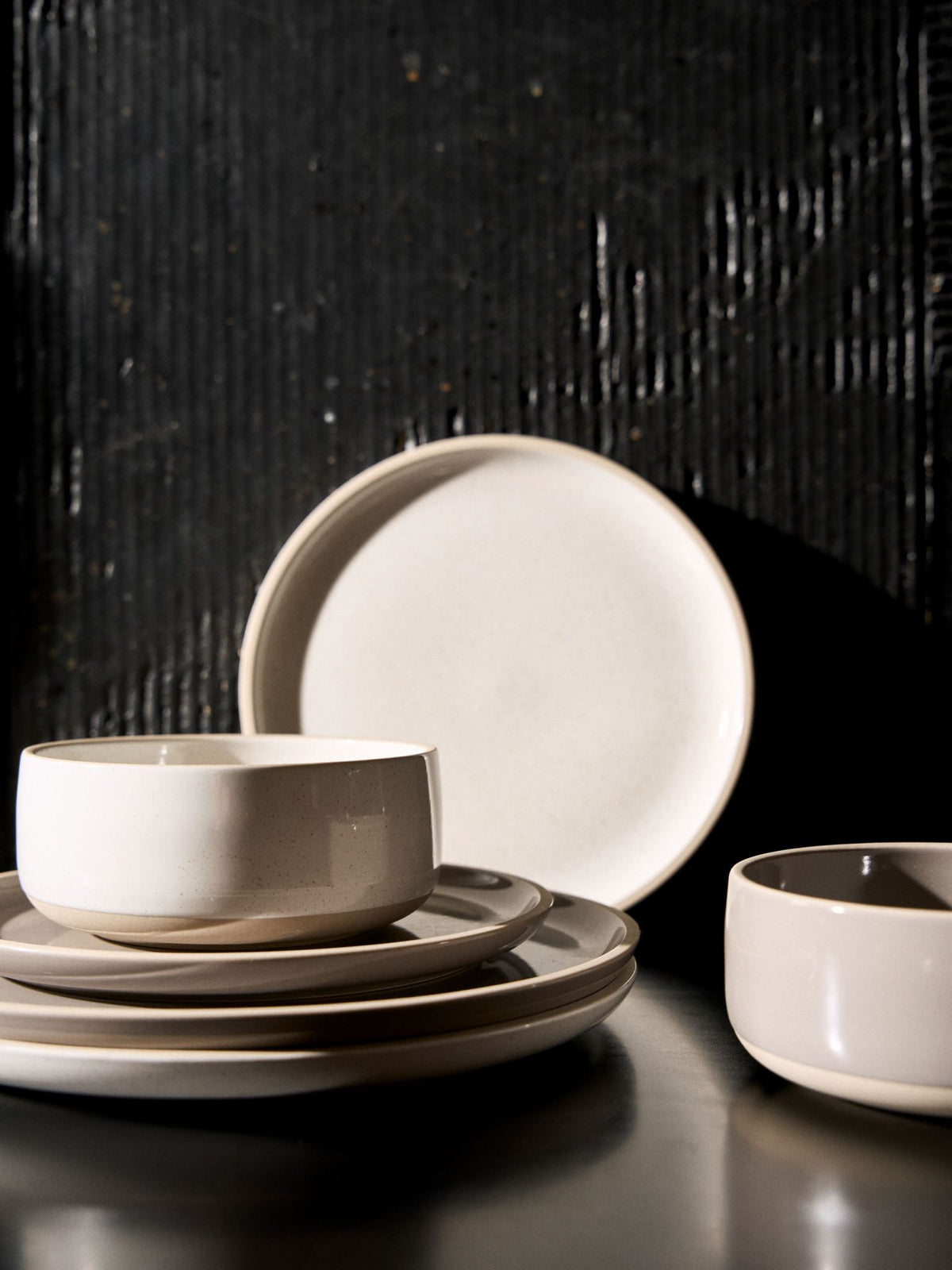 Hottie Lucie Cream Speckle 12-Piece Dinner Set - Cream Speckle
