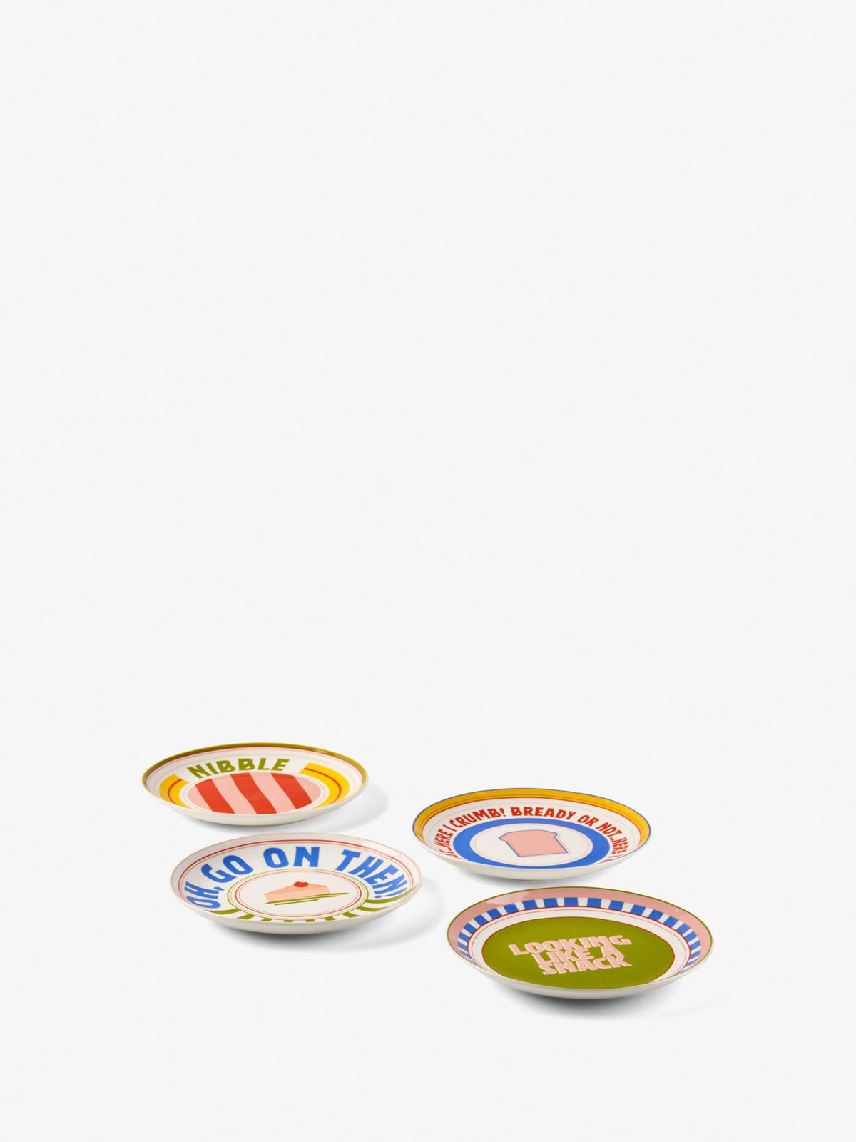 Hottie Sunnie Multi 4-Piece Side Plate Set - Multi