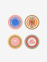 Hottie Sunnie Multi 4-Piece Coaster Set - Multi