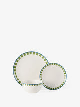 Hottie Winnie Blue/Green 12-Piece Dinner Set - Blue/Green