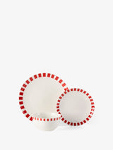 Hottie Winnie Red/White 12-Piece Dinner Set - Red/White
