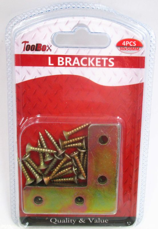 L BRACKETS - 50MM (12 Packs)