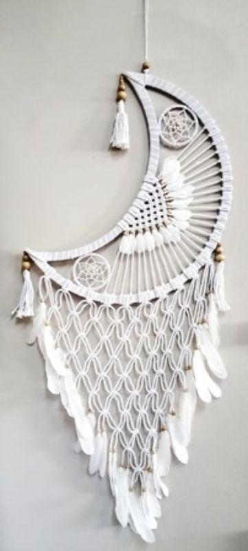 Moon Dream Catcher White