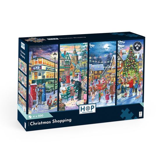 Christmas Shopping - 4 X 500 Piece Puzzle - House of Puzzles