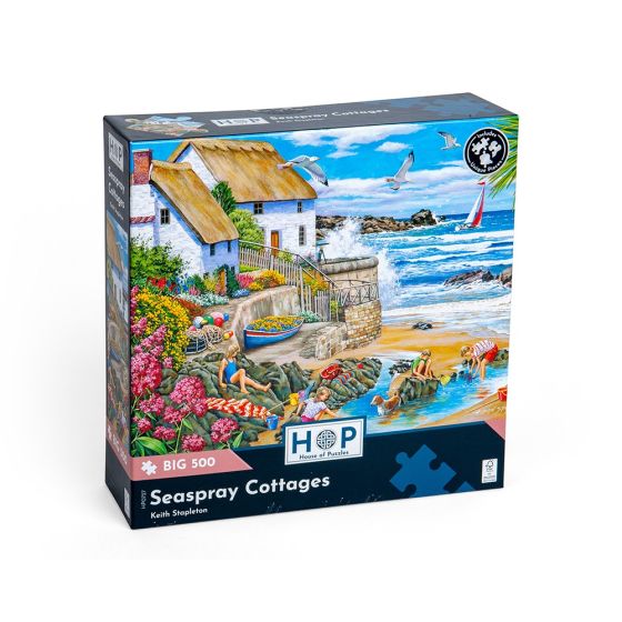 Seaspray Cottages - Big 500 Piece Puzzle - House of Puzzles