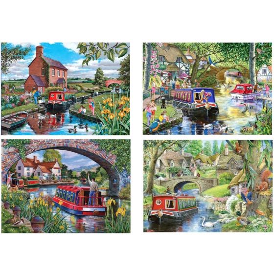 Cruisin The Canals - 4 X 500 Piece Puzzle - House of Puzzles