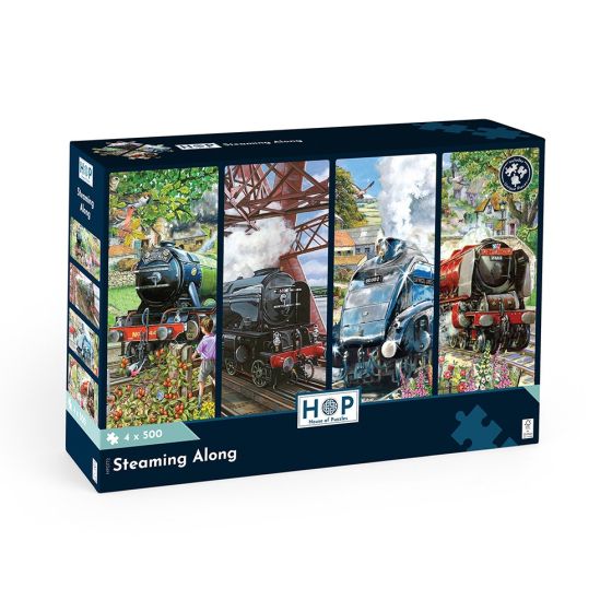 Steaming Along - 4 X 500 Piece Puzzle - House of Puzzles