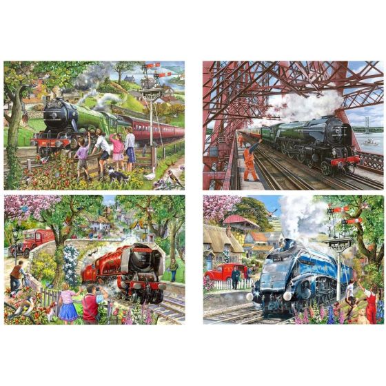 Steaming Along - 4 X 500 Piece Puzzle - House of Puzzles