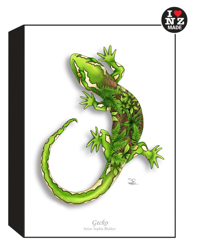 Sophie Blokker Artblock Black Freestanding or Hanging - Gecko