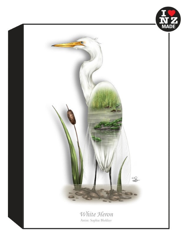 Sophie Blokker Artblock Black Freestanding or Hanging - Heron