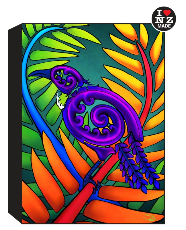 Sophie Blokker Artblock Black Freestanding or Hanging - Koru Tui