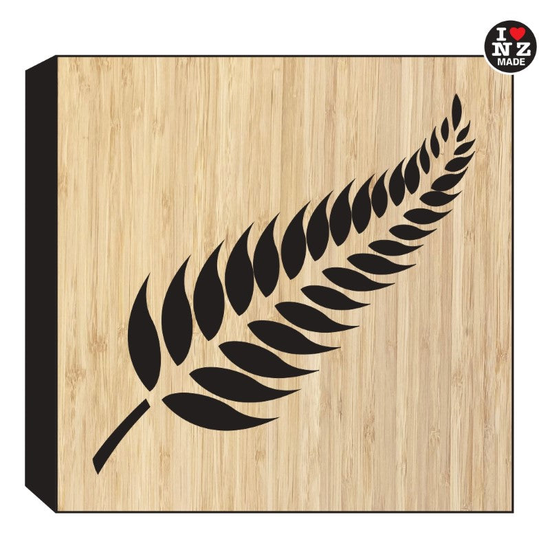 Bamboo Cut Out Art Block Freestanding or Hanging - NZ Fern