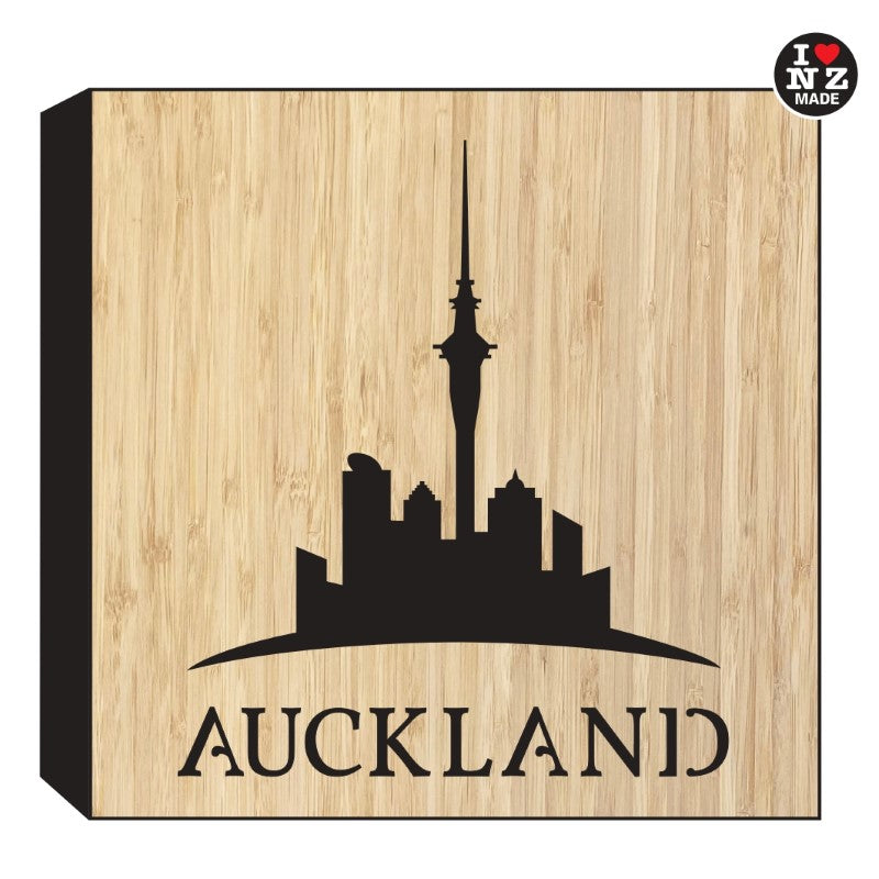 Bamboo Cut Out Art Block Freestanding or Hanging - Auckland Skytower