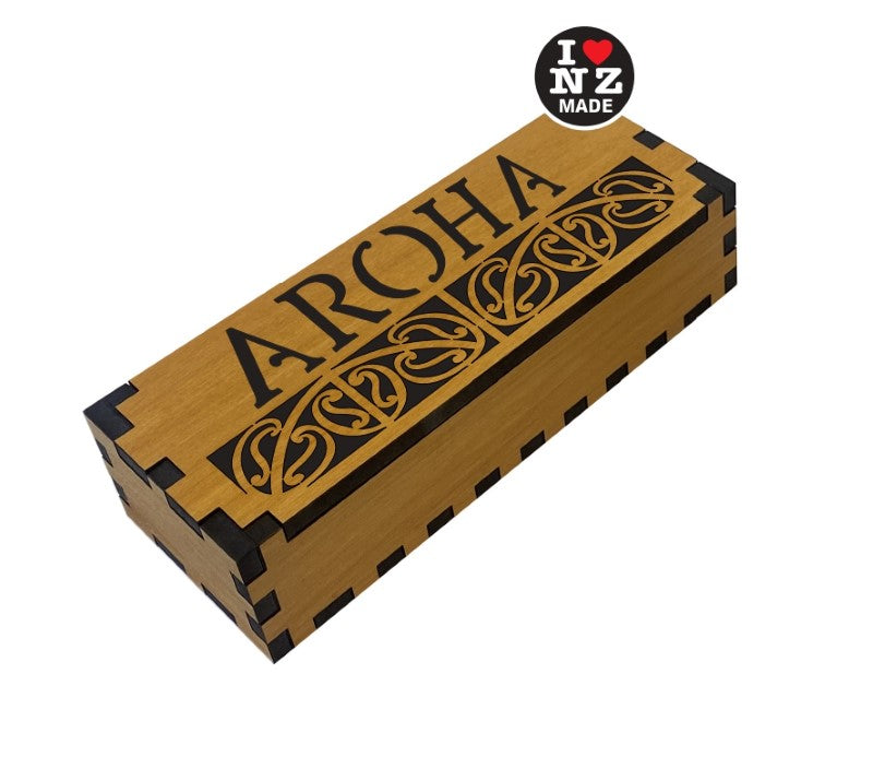 Rimu Veneer Giftbox with Laser Cut Aroha