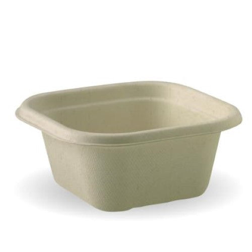 Container Plant Fibre Square Natural 480ml - 50PC