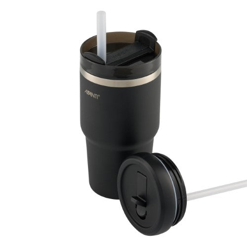 Smoothie Tumbler w/ Two Lids - AVANTI HydroQuech 550ml (Black)