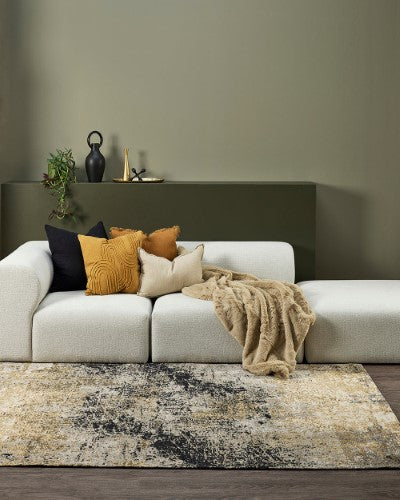 Floor Rug - Belgrave Maverick Navy/Gold (160 x 230cm ) - OLLO